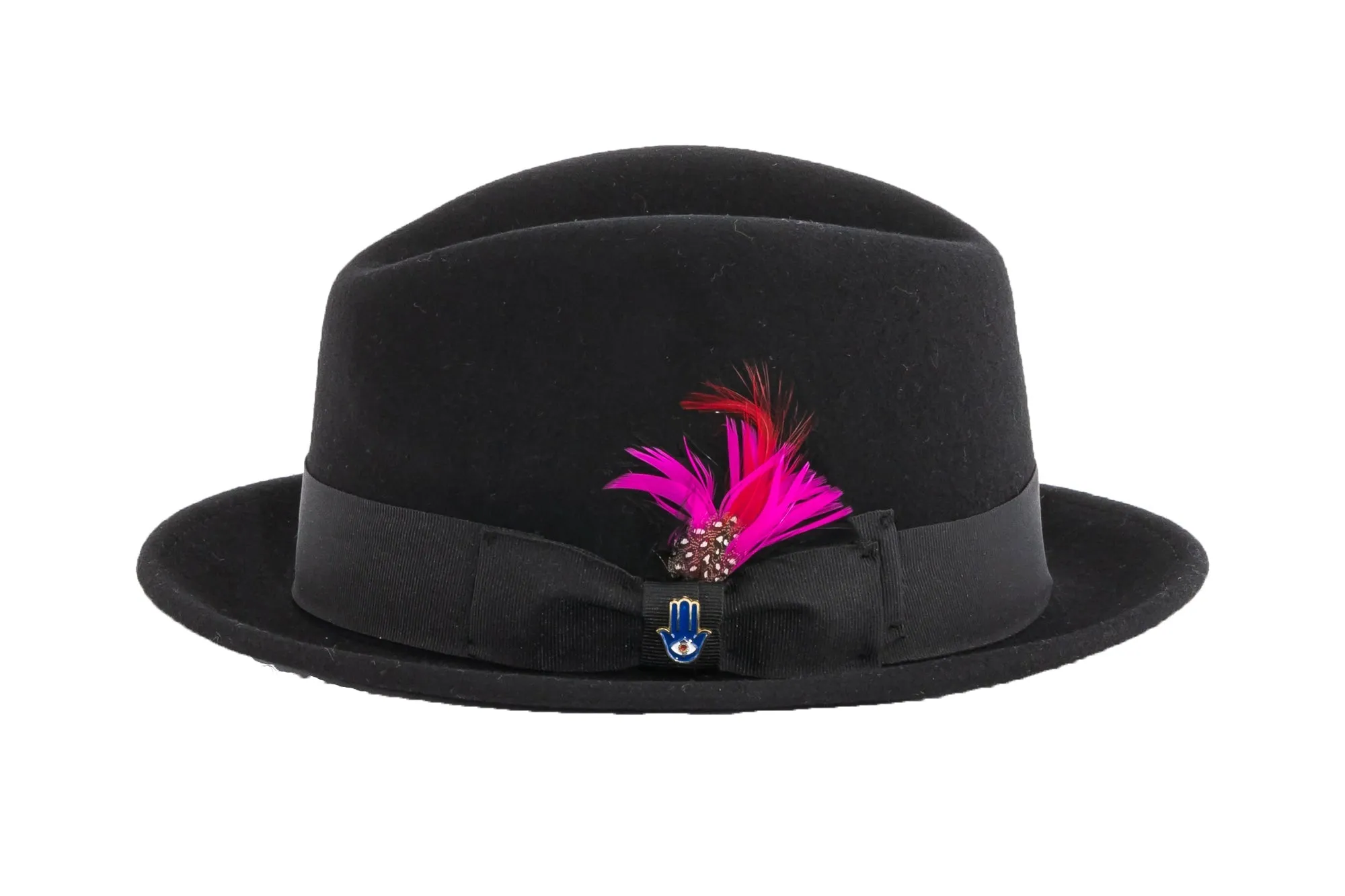 Black Brooks Trilby 100% Australian Wool Crushable Hat