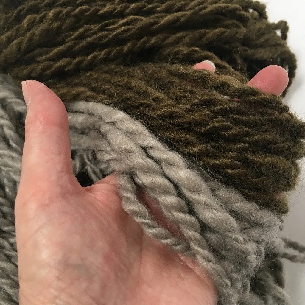 Hand Spun Mohair Yarn - Dark Brown