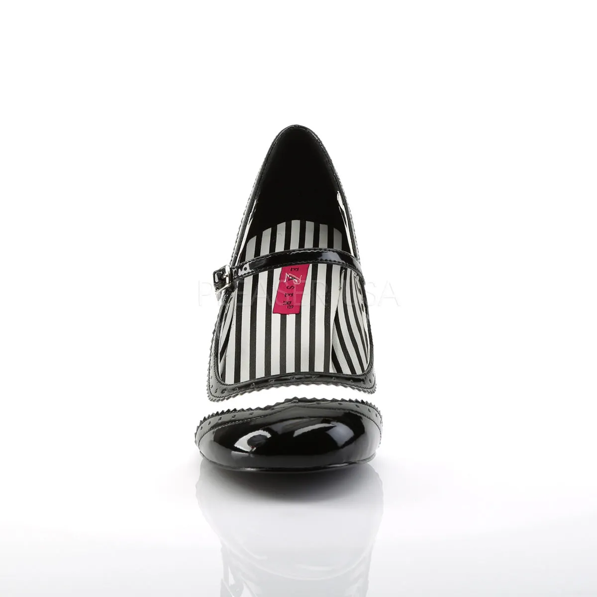 JENNA-06  White-Black Patent
