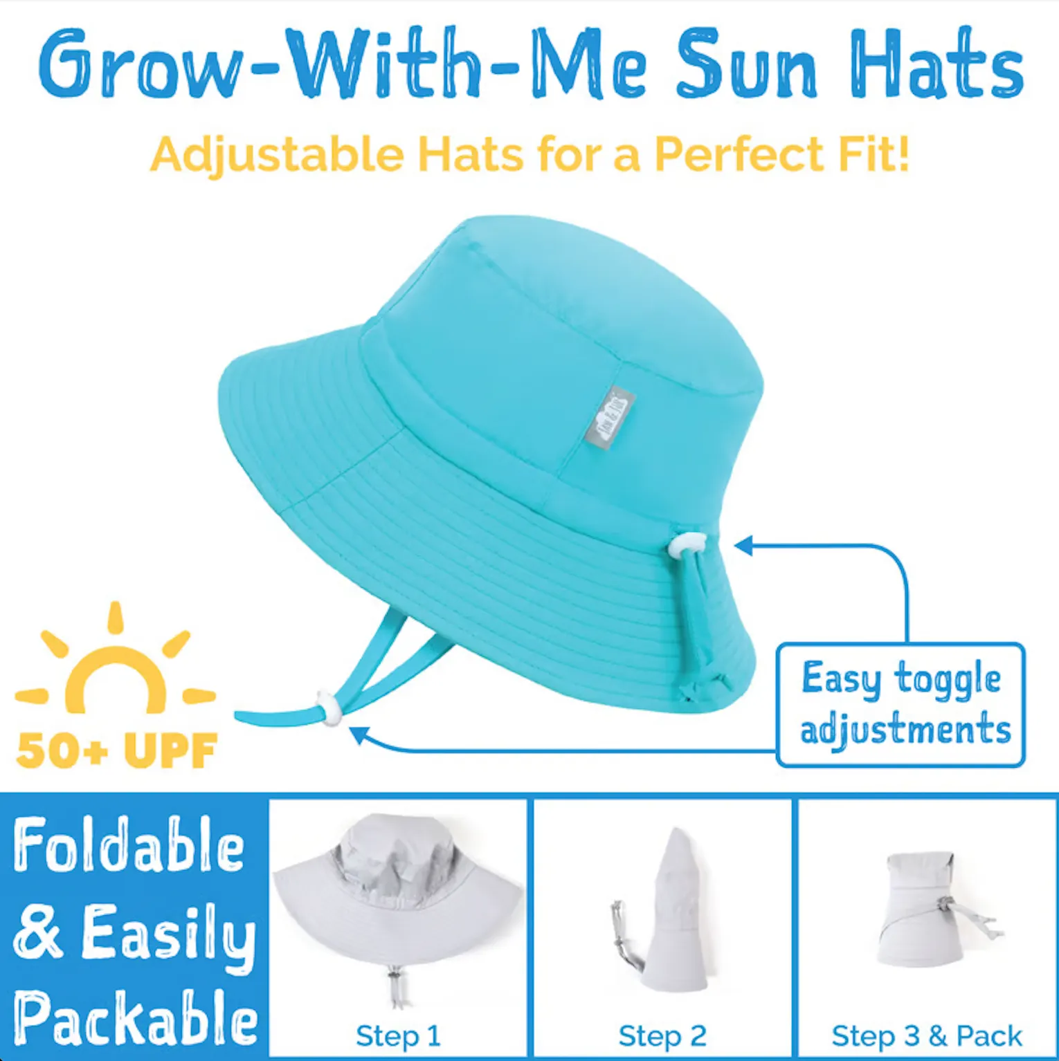 Kids Water Repellent Bucket Hats | Pink Ice Cream