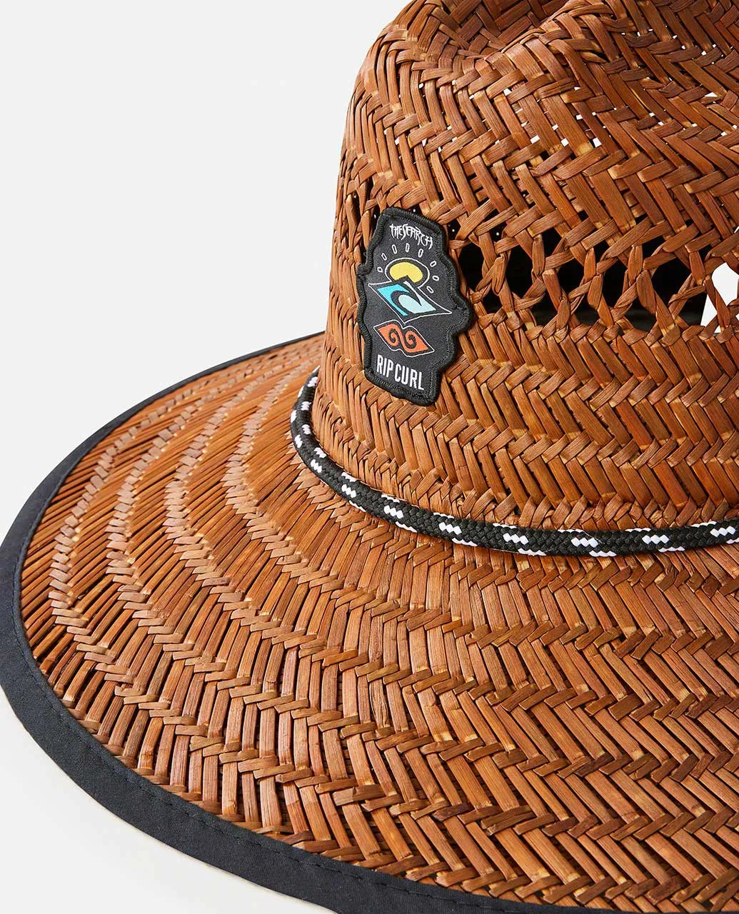 LOGO STRAW HAT - BROWN