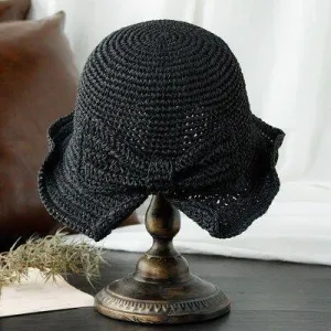 Summer beach bow ladies sun hat